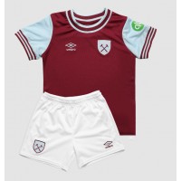 Camisa de Futebol West Ham United Equipamento Principal Infantil 2024-25 Manga Curta (+ Calças curtas)